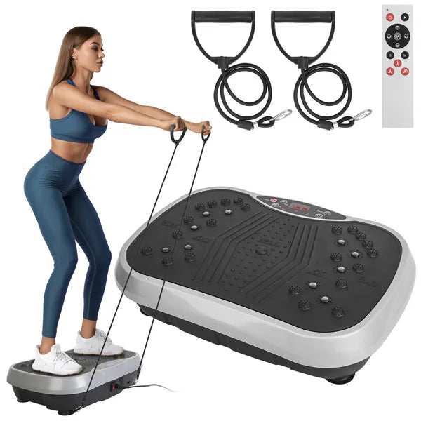 Vibration Exercise Machine With Resistant Bands